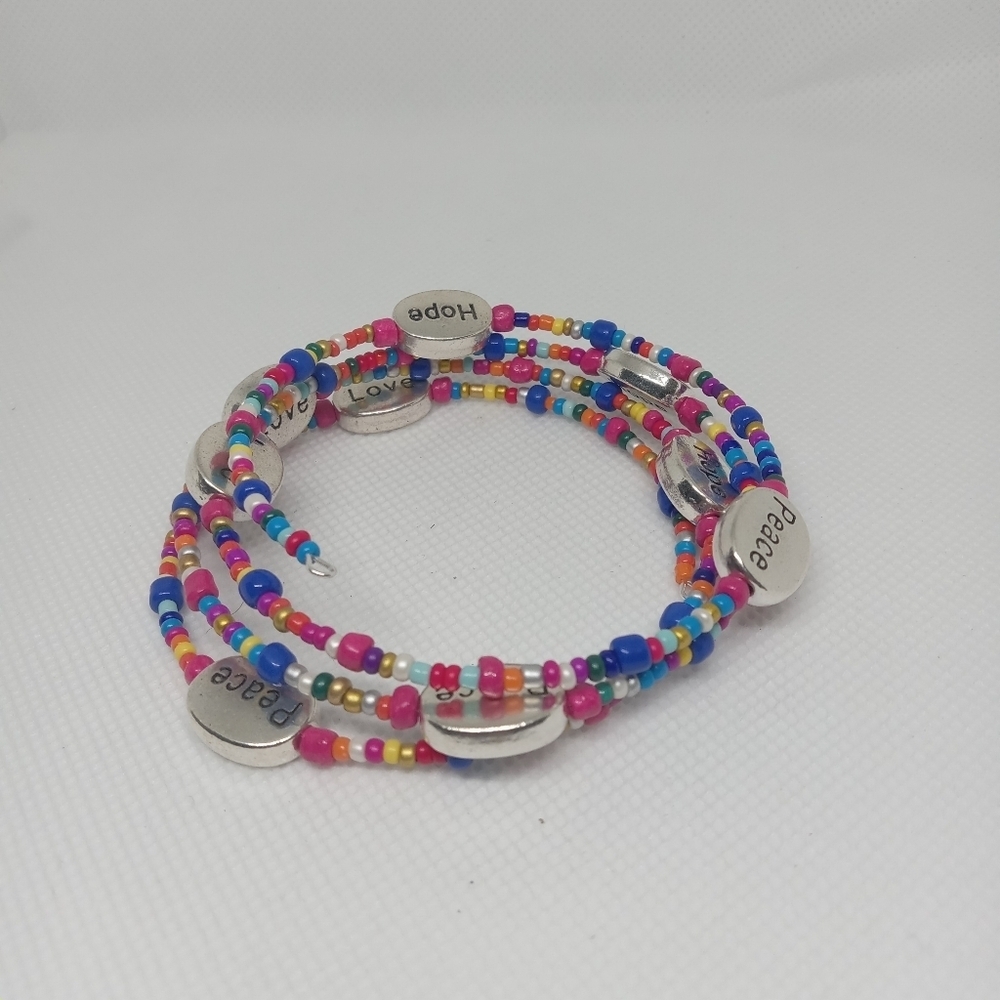 Hand Crafted Multicolor Beaded Bracelet